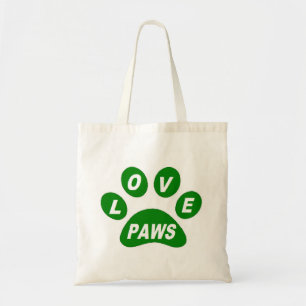 Tote Palhetas de amor de bolsa em verde