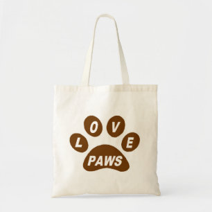 Tote Palhetas de amor de bolsa marrom