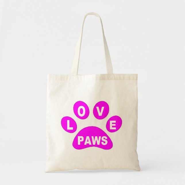 Tote Palhetas de amor de bolsa rosa (Frente)