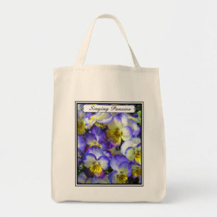 Tote Pansies do canto - o bolsa do mantimento