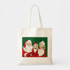 Tote Papais noeis Vintage - Bolsa de Natal da Família