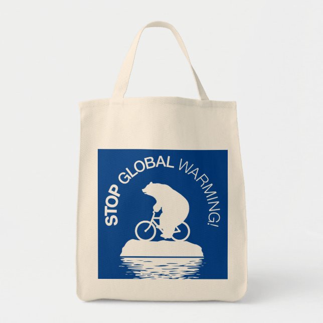 Tote Pare o aquecimento global: A bolsa de compra (Frente)
