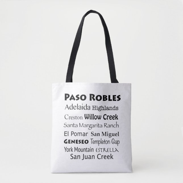 Tote Paso Robles Country Wine Bolsa (Frente)
