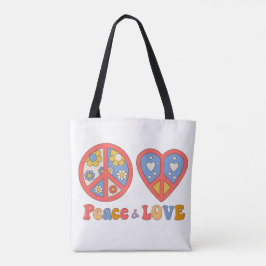TOTE PEACE & AMOR BOLSA HIPPIE