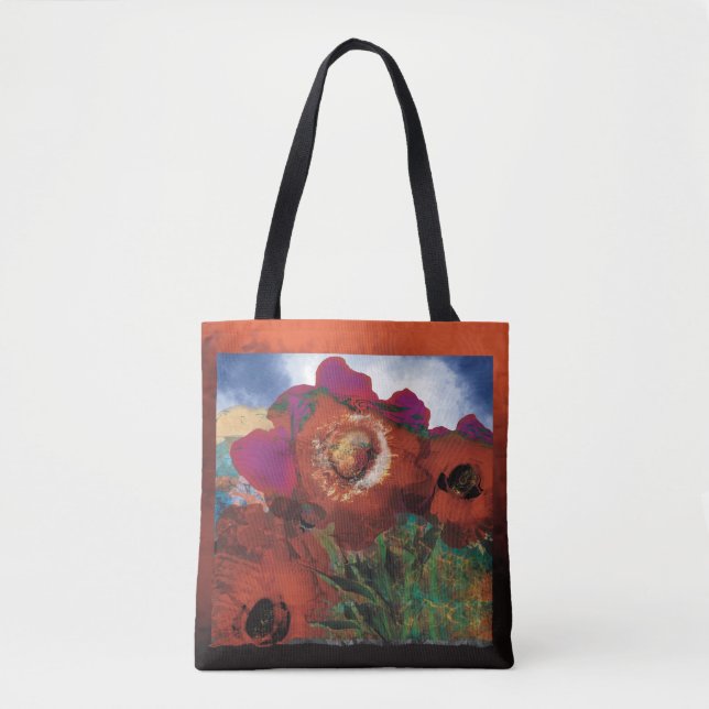 Tote Peacin’ Poppies Bolsa (Frente)