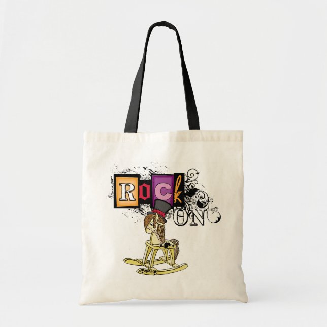 Tote Pedra na engraçada bolsa de compra de cavalo (Frente)