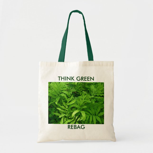 Tote Pense verde Fern, Bolsa REBAG (Frente)