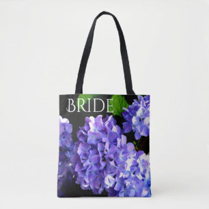 Tote Periwinkle Hydrangea bolsa para a Noiva