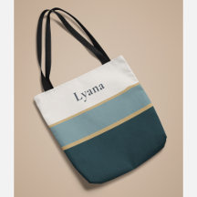 Tote Personalizada com Listras e Nome – Luxo Minim