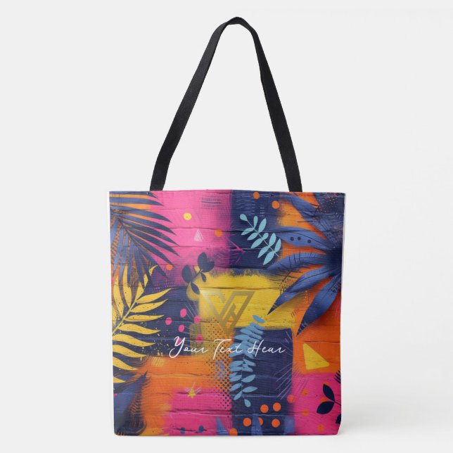 Tote Personalizado: Bolsa personalizado Tropical Sunset (Frente)
