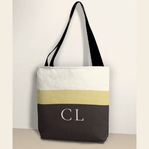 Tote Personalizado com Monograma - Design Listrado