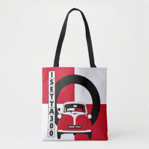 Tote Personalizar Red Isetta Bubble Micro car bolsa