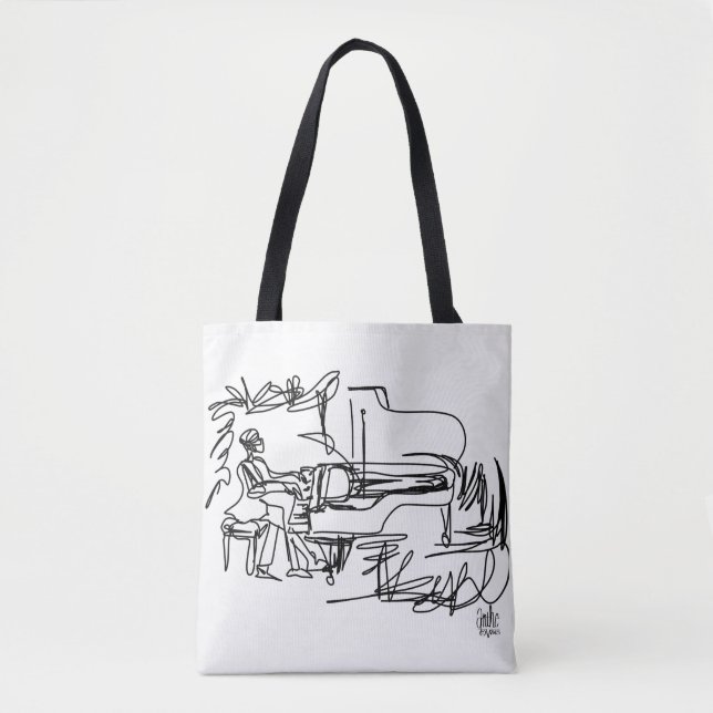 Tote Piano e o bolsa temático da música (Frente)