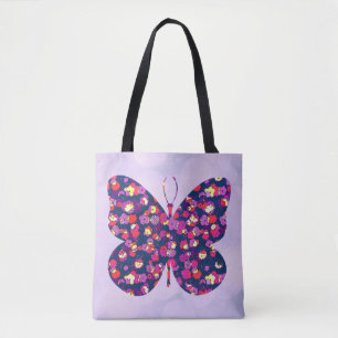 Tote Pop Art Flower Butterfly Art Bolsa