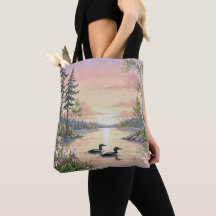 Pôr do Sol no Lago Minnesota com Mergulhões, Bolsa