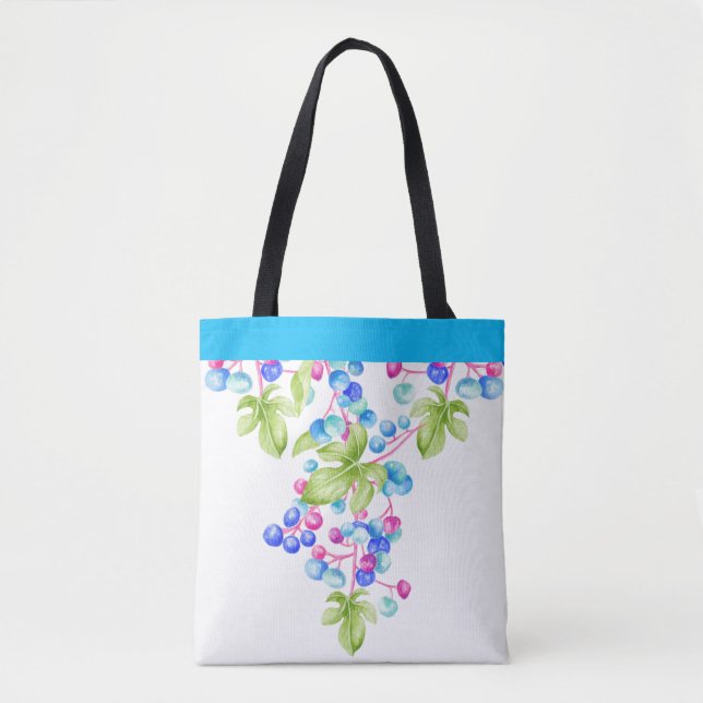 Tote Porcelain Berries em um Bolsa (Frente)