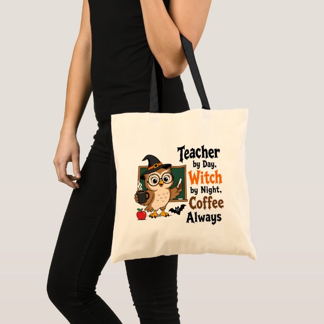 Tote Presente de Bolsa de Café para Professora de Dia e (Frente (produto))