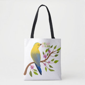 Tote Primavera Bird Bird Bonito Bolsa | Natureza