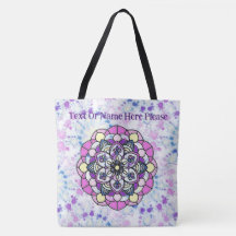 Primavera Mandala All-Over-Impressão Bolsa, Bolsa