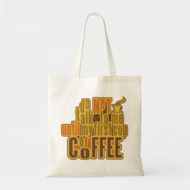 Tote PRIMEIRA bolsa COFFEE - escolha estilo, cor (Frente)