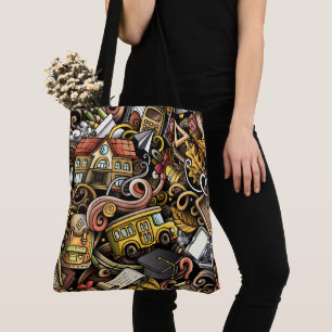 Tote Professora - Bolsa Grande Escolar - Ver Trás