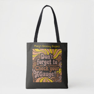 Tote Projeto de Tricô dos Anos 70 & Bolsa Sacola