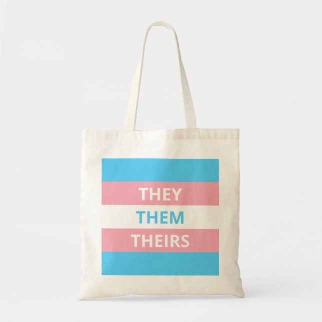 Tote /Pronomes Transgender o bolsa do orçamento da (Frente)