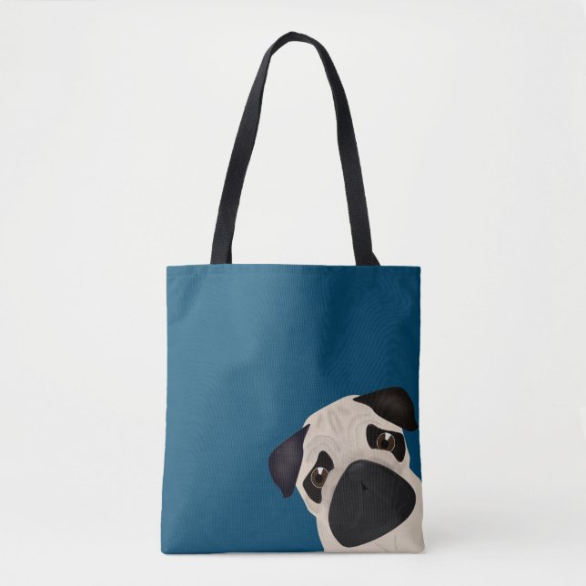 Tote Pug Allover Bolsa (Frente)