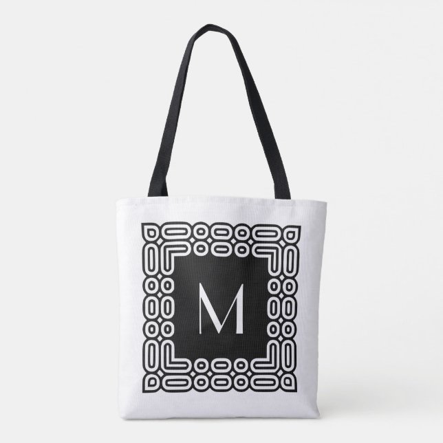 Tote Qualquer Bolsa de Design de Monograma Coor (Verso)