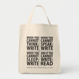 Tote Quando escrever o bolsa do mantimento