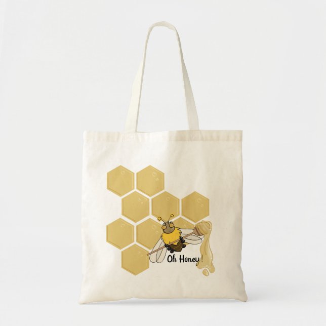 Tote Querida! Cartoon Bee Bolsa (Frente)