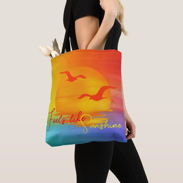 Tote Rainbow Sunrise Sunsher Bolsa (Close Up)