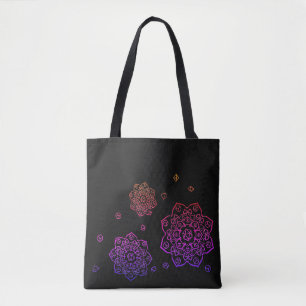 Tote Rainbow Tumbling Dice Mandala Bolsa
