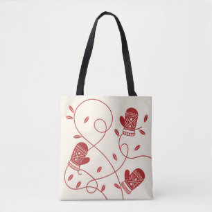 Tote Red Mitten Bolsa