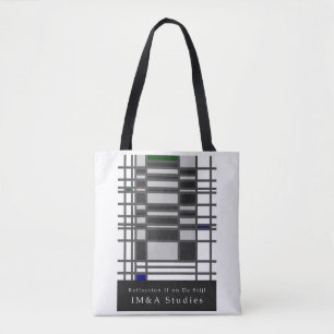 Tote Reflexão II do minimalismo no bolsa de de Stijl