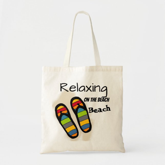 Tote Relaxando na bolsa de praia (Frente)