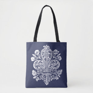 Tote Renascentista francês Fleur de Lis Bolsa