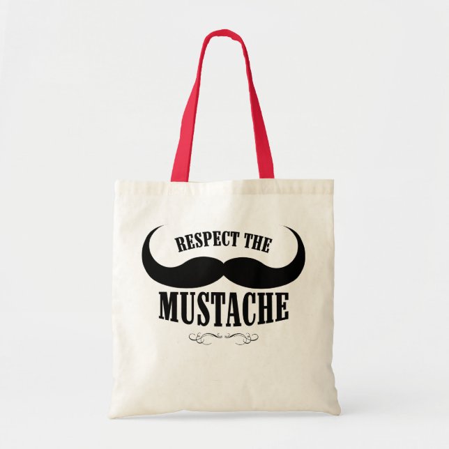 Tote Respeite o bolsa das canvas do bigode $13,95 (Frente)