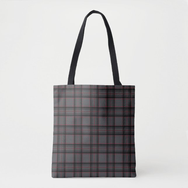 Tote Retro Xadrez Cinza (Frente)