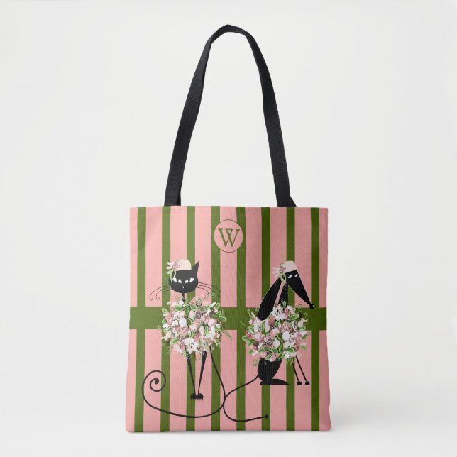 Tote Rico de Gato e Cão-Cão Bolsa (Frente)