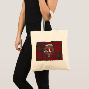 Tote Robertson Clan Crachá Tartan Bolsa