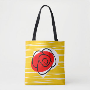Tote Rosa espanhol por todo o bolsa vermelho