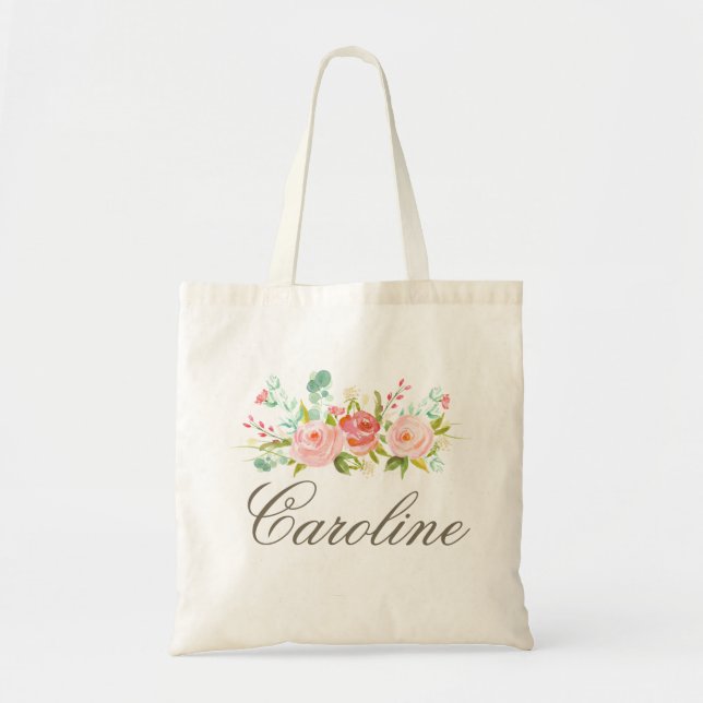 Tote Rosa Garden Personalizado Bolsa (Frente)