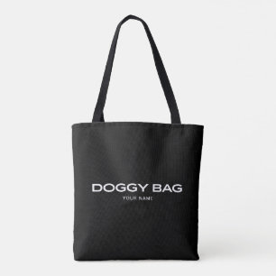 Tote Saca de Cachorro Adicione o Nome da Bolsa Preta