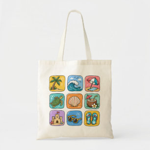 Tote Saca de Praia Icons Fofos Bolsa de Férias de Verão