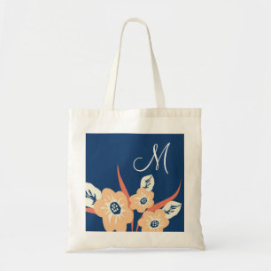Tote Saco Bolsas-Floral do monograma do bolsa