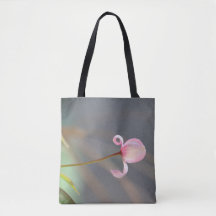 Saco cor-de-rosa do cliente do bolsa da flor em
