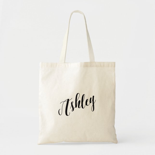 Tote Saco de bolsa personalizado Ashley do roteiro (Frente)