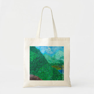 Tote saco de compras de bolsa de montanha overlook canv