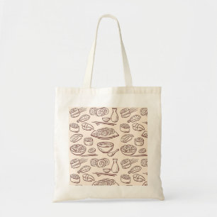 Tote saco de compras moderno sushi bolsa